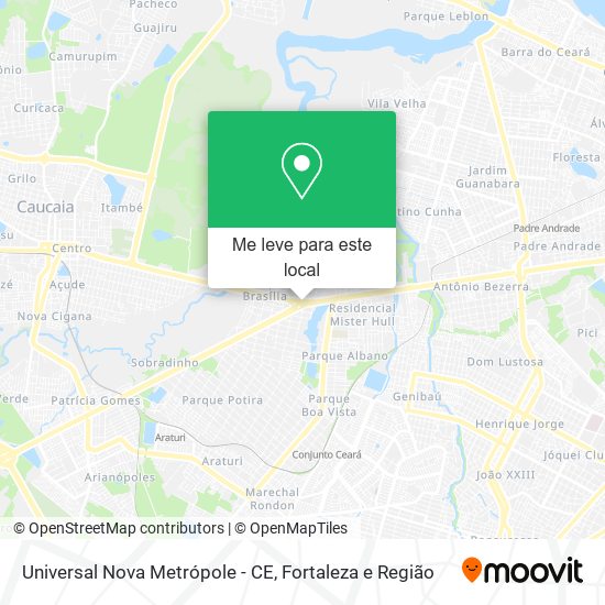 Universal Nova Metrópole - CE mapa
