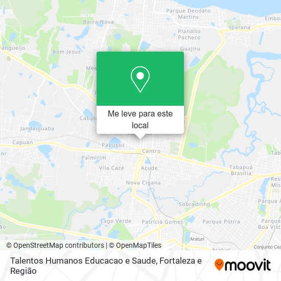 Talentos Humanos Educacao e Saude mapa