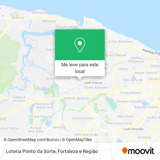 Loteria Ponto da Sorte mapa