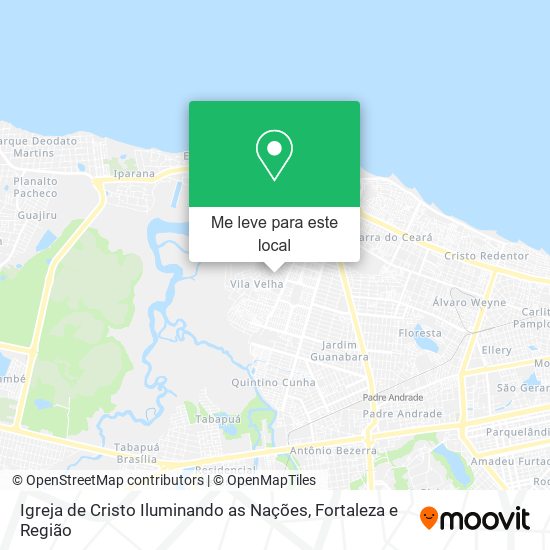 Igreja de Cristo Iluminando as Nações mapa