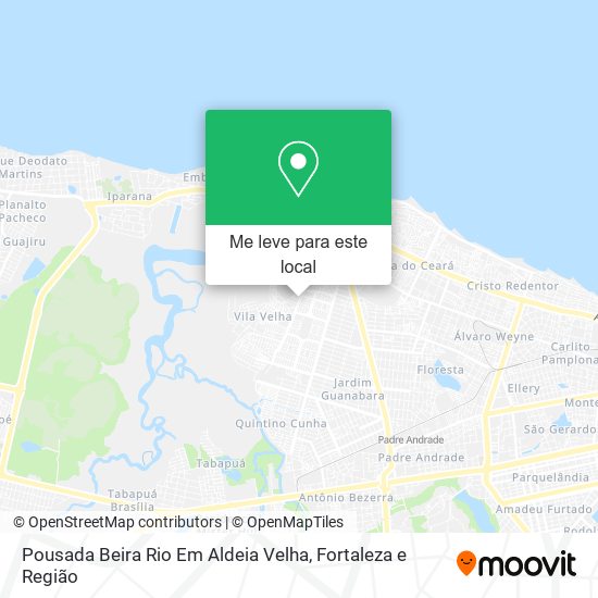 Pousada Beira Rio Em Aldeia Velha mapa