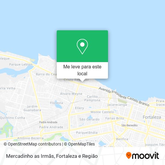 Mercadinho as Irmãs mapa