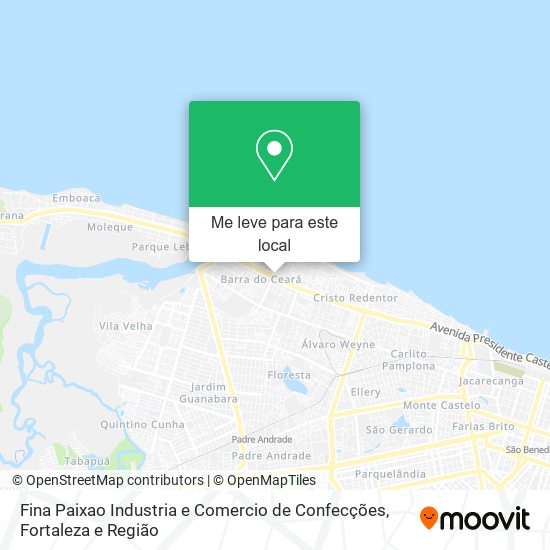 Fina Paixao Industria e Comercio de Confecções mapa