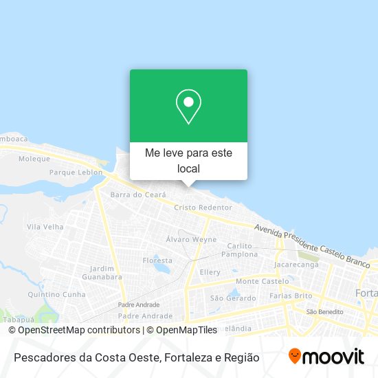 Pescadores da Costa Oeste mapa