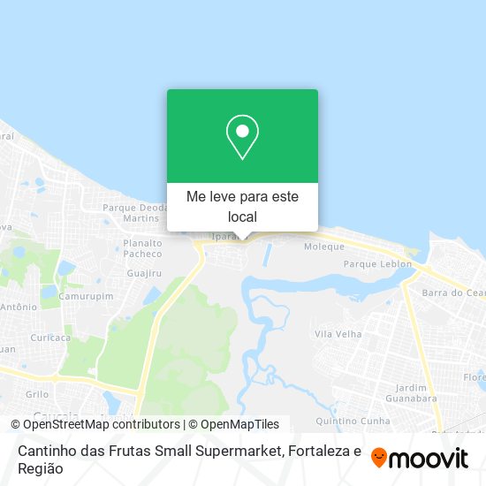 Cantinho das Frutas Small Supermarket mapa