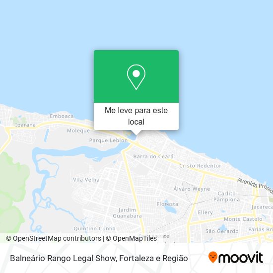 Balneário Rango Legal Show mapa