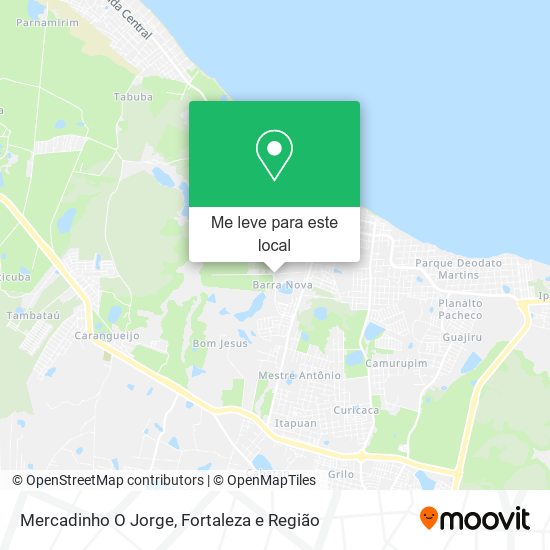 Mercadinho O Jorge mapa