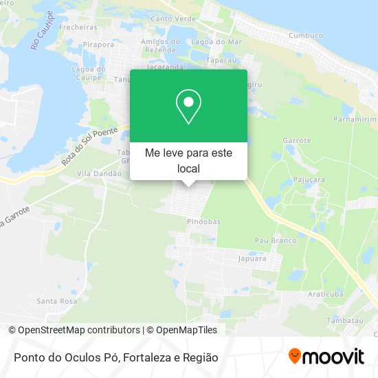 Ponto do Oculos Pó mapa