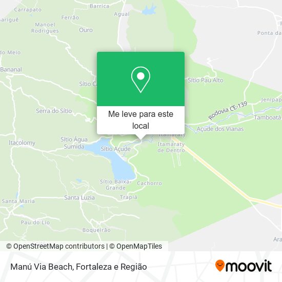 Manú Via Beach mapa