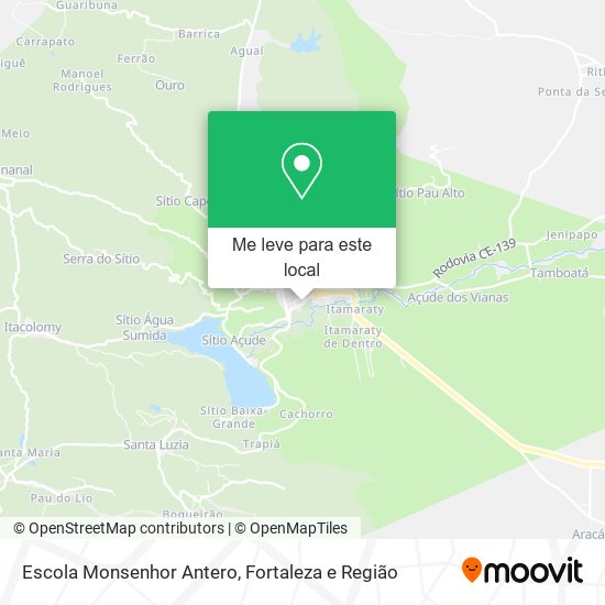 Escola Monsenhor Antero mapa