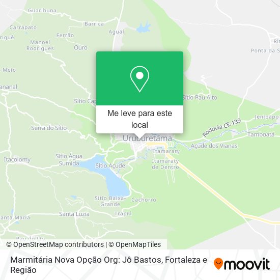 Marmitária Nova Opção Org: Jô Bastos mapa