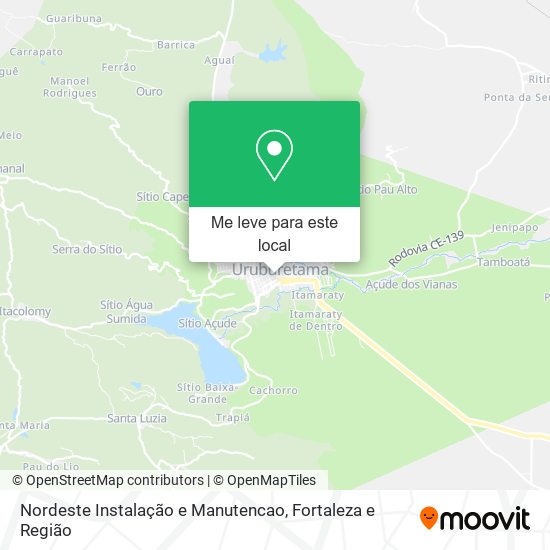 Nordeste Instalação e Manutencao mapa