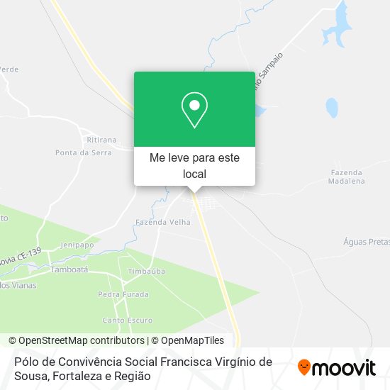 Pólo de Convivência Social Francisca Virgínio de Sousa mapa
