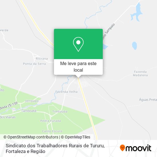 Sindicato dos Trabalhadores Rurais de Tururu mapa