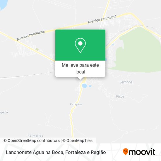 Lanchonete Água na Boca mapa