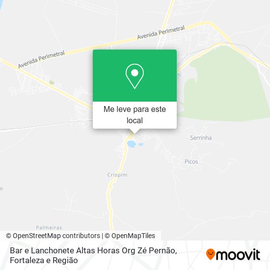 Bar e Lanchonete Altas Horas Org Zé Pernão mapa