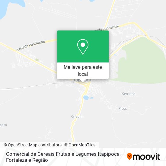 Comercial de Cereais Frutas e Legumes Itapipoca mapa