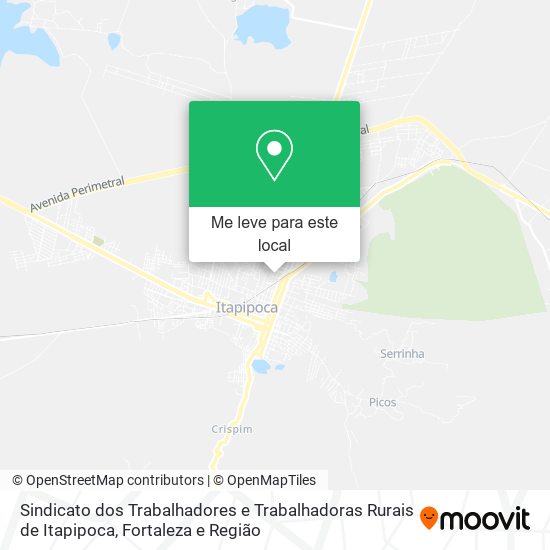 Sindicato dos Trabalhadores e Trabalhadoras Rurais de Itapipoca mapa