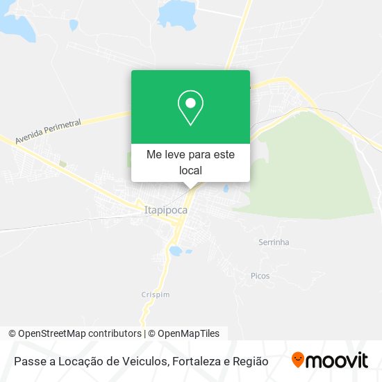 Passe a Locação de Veiculos mapa