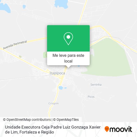 Unidade Executora Ceja Padre Luiz Gonzaga Xavier de Lim mapa