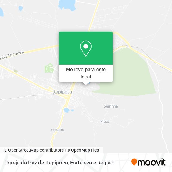 Igreja da Paz de Itapipoca mapa