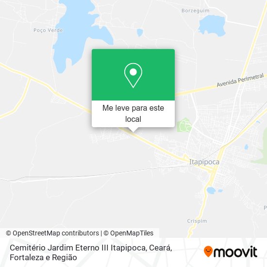 Cemitério Jardim Eterno III Itapipoca, Ceará mapa