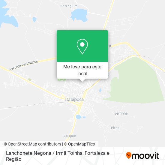 Lanchonete Negona / Irmã Toinha mapa