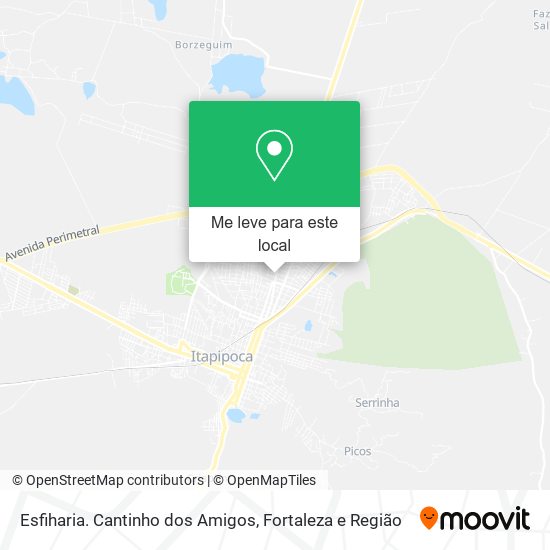 Esfiharia. Cantinho dos Amigos mapa