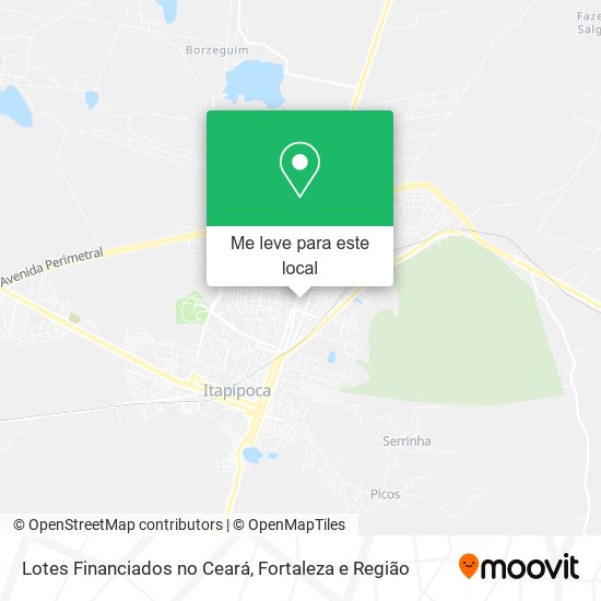 Lotes Financiados no Ceará mapa