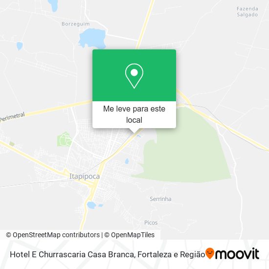 Hotel E Churrascaria Casa Branca mapa