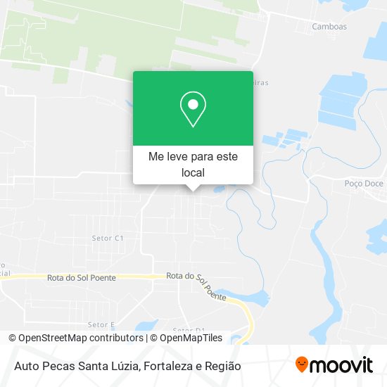 Auto Pecas Santa Lúzia mapa