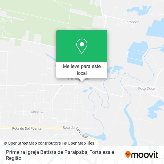 Primeira Igreja Batista de Paraipaba mapa