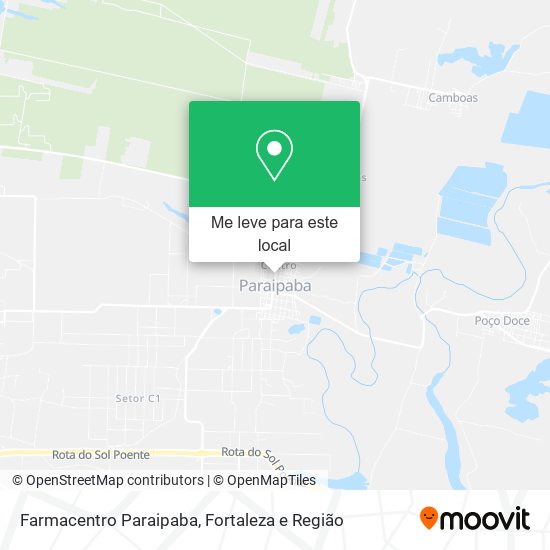 Farmacentro Paraipaba mapa