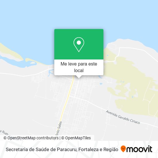 Secretaria de Saúde de Paracuru mapa