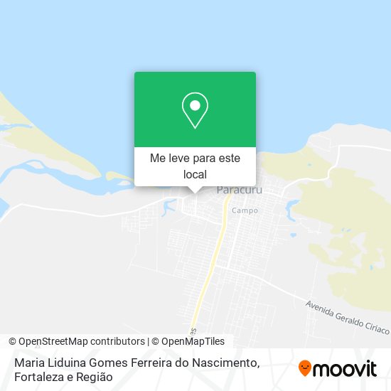 Maria Liduina Gomes Ferreira do Nascimento mapa