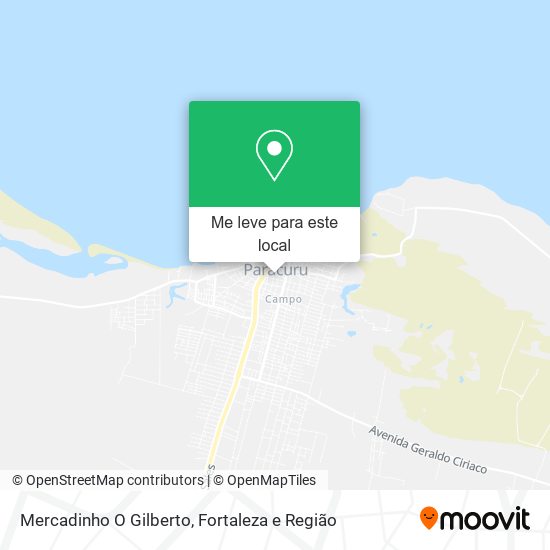 Mercadinho O Gilberto mapa