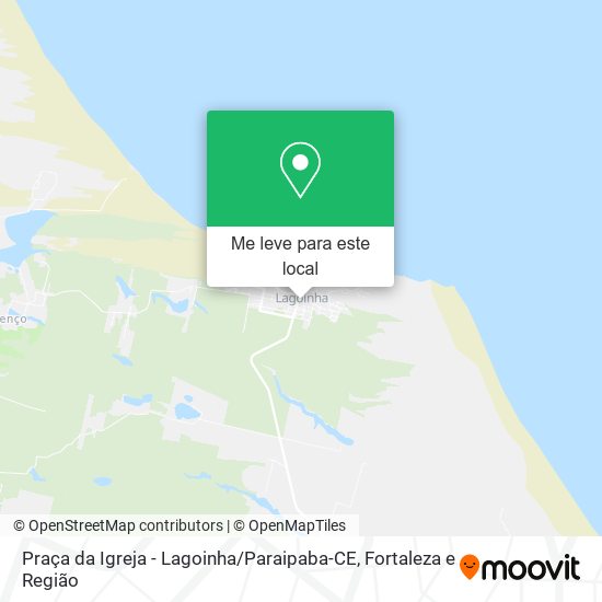 Praça da Igreja - Lagoinha / Paraipaba-CE mapa