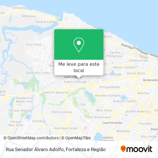 Rua Senador Álvaro Adolfo mapa