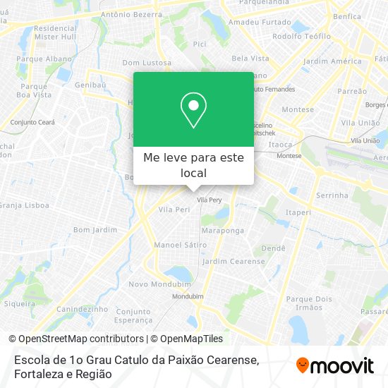 Escola de 1o Grau Catulo da Paixão Cearense mapa