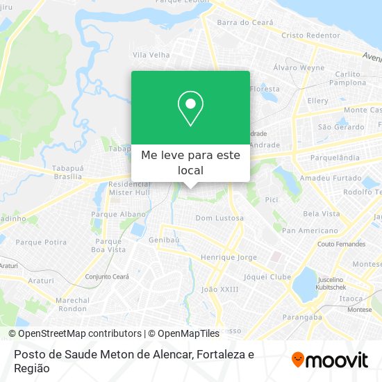 Posto de Saude Meton de Alencar mapa