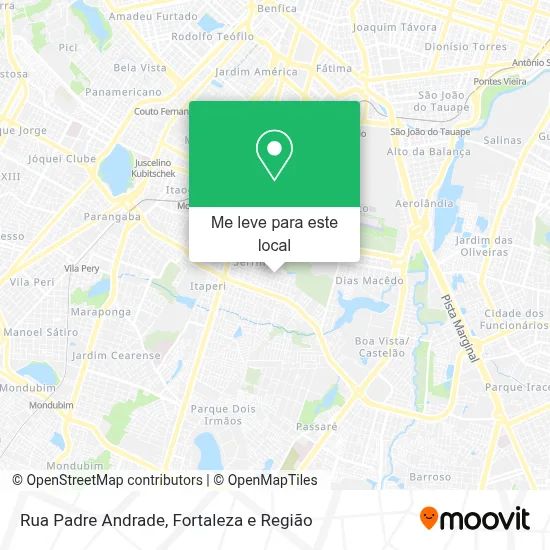 Rua Padre Andrade mapa