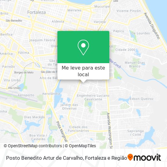 Posto Benedito Artur de Carvalho mapa