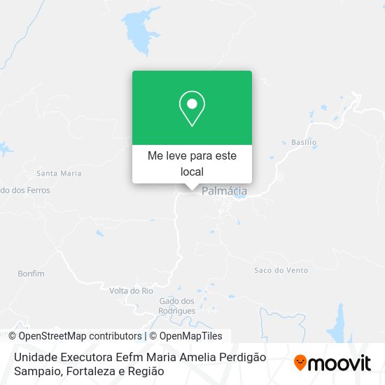Unidade Executora Eefm Maria Amelia Perdigão Sampaio mapa