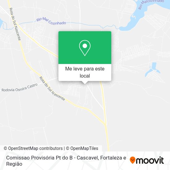 Comissao Provisória Pt do B - Cascavel mapa
