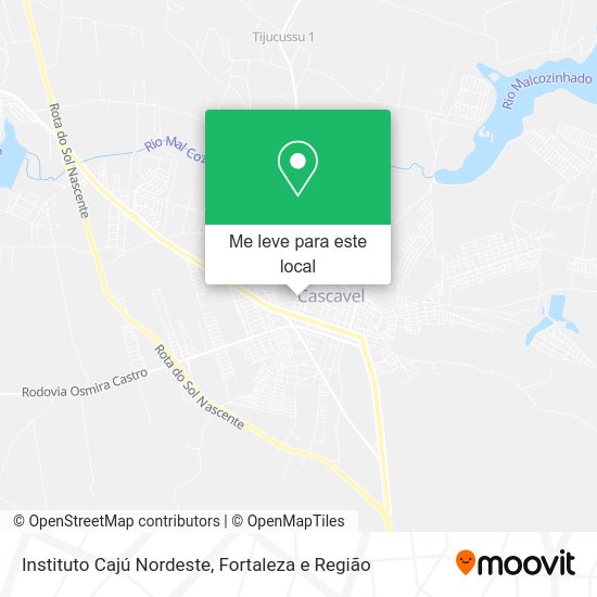 Instituto Cajú Nordeste mapa