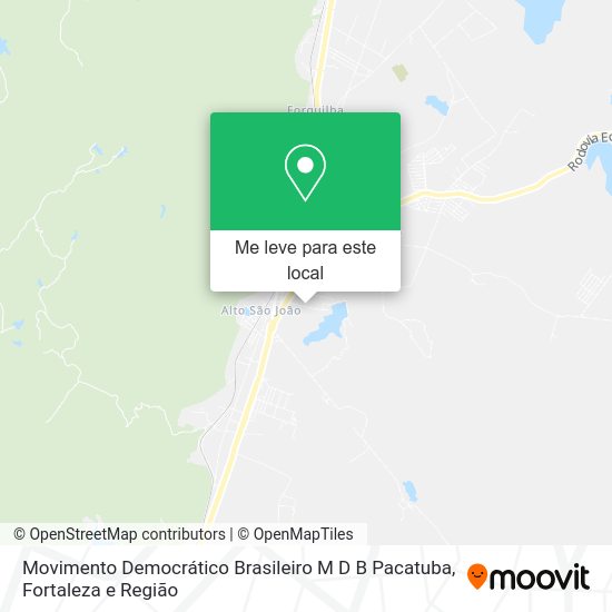 Movimento Democrático Brasileiro M D B Pacatuba mapa