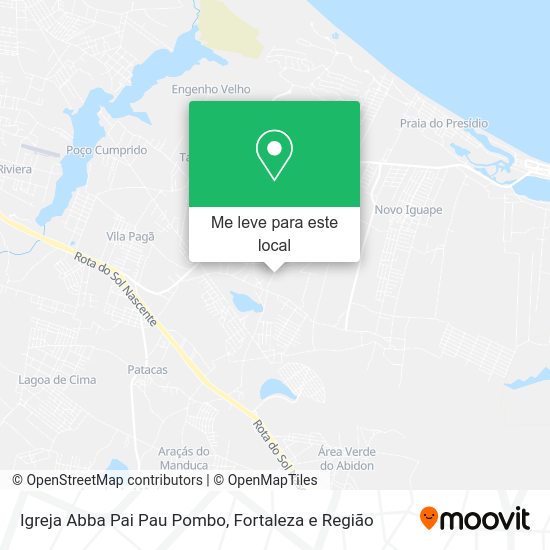 Igreja Abba Pai Pau Pombo mapa