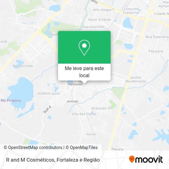 R and M Cosméticos mapa