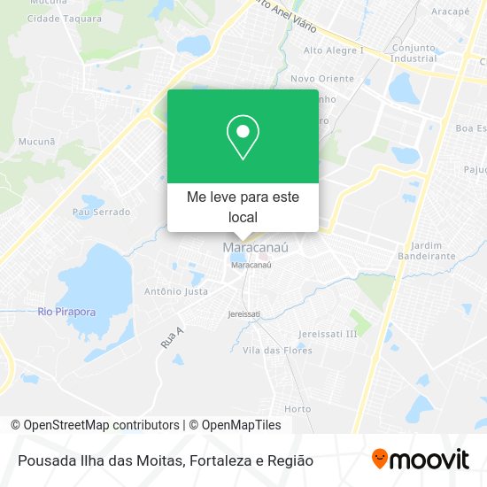 Pousada Ilha das Moitas mapa