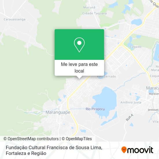 Fundação Cultural Francisca de Sousa Lima mapa